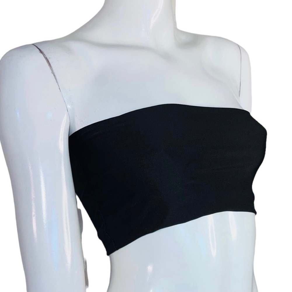 🤑 5/$25 Reverse Bandeau Black Bikini Swimsuit Top